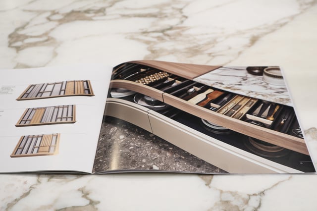 Ernestomeda publishes a series of brochures to promote some of the finest details of its latest collections