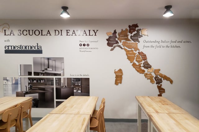 Ernestomeda at the new Eataly point of sale in Toronto